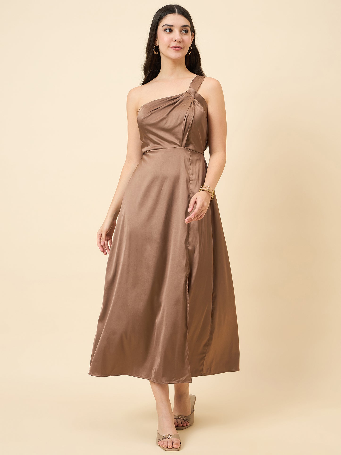 Celia Satin Asymmetric Dress