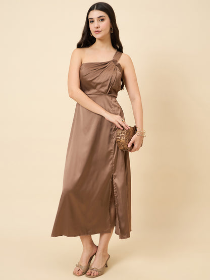 Celia Satin Asymmetric Dress