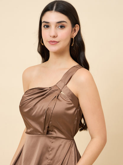 Celia Satin Asymmetric Dress