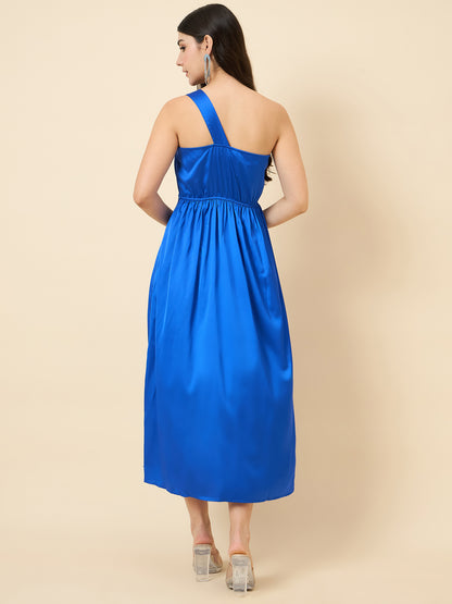 Celia Satin Asymmetric Dress