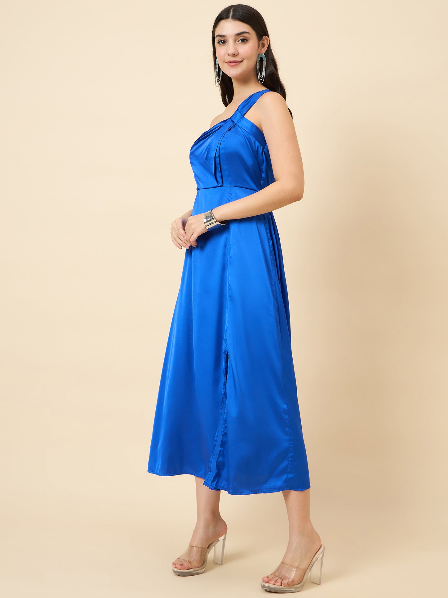 Celia Satin Asymmetric Dress