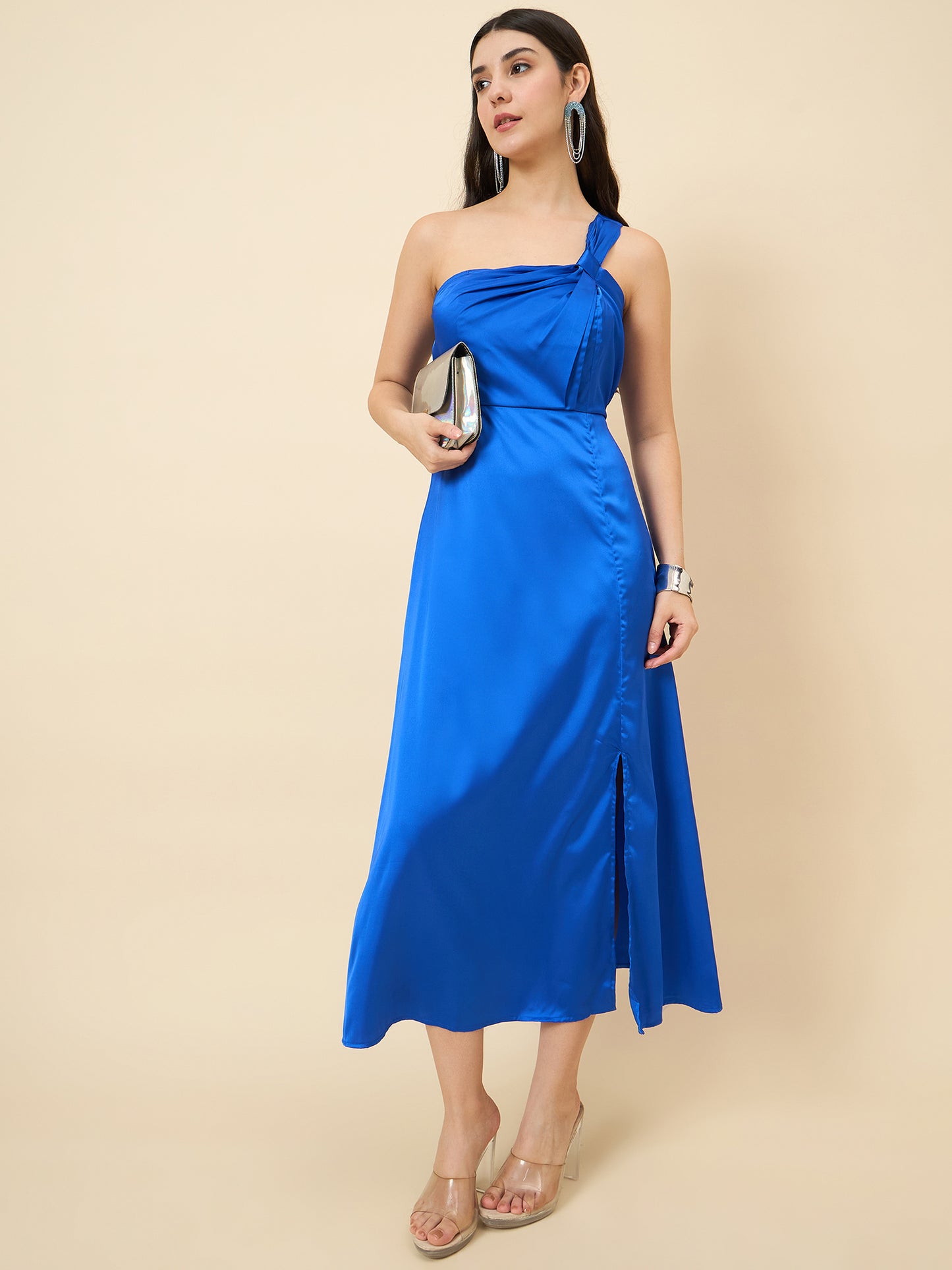 Celia Satin Asymmetric Dress