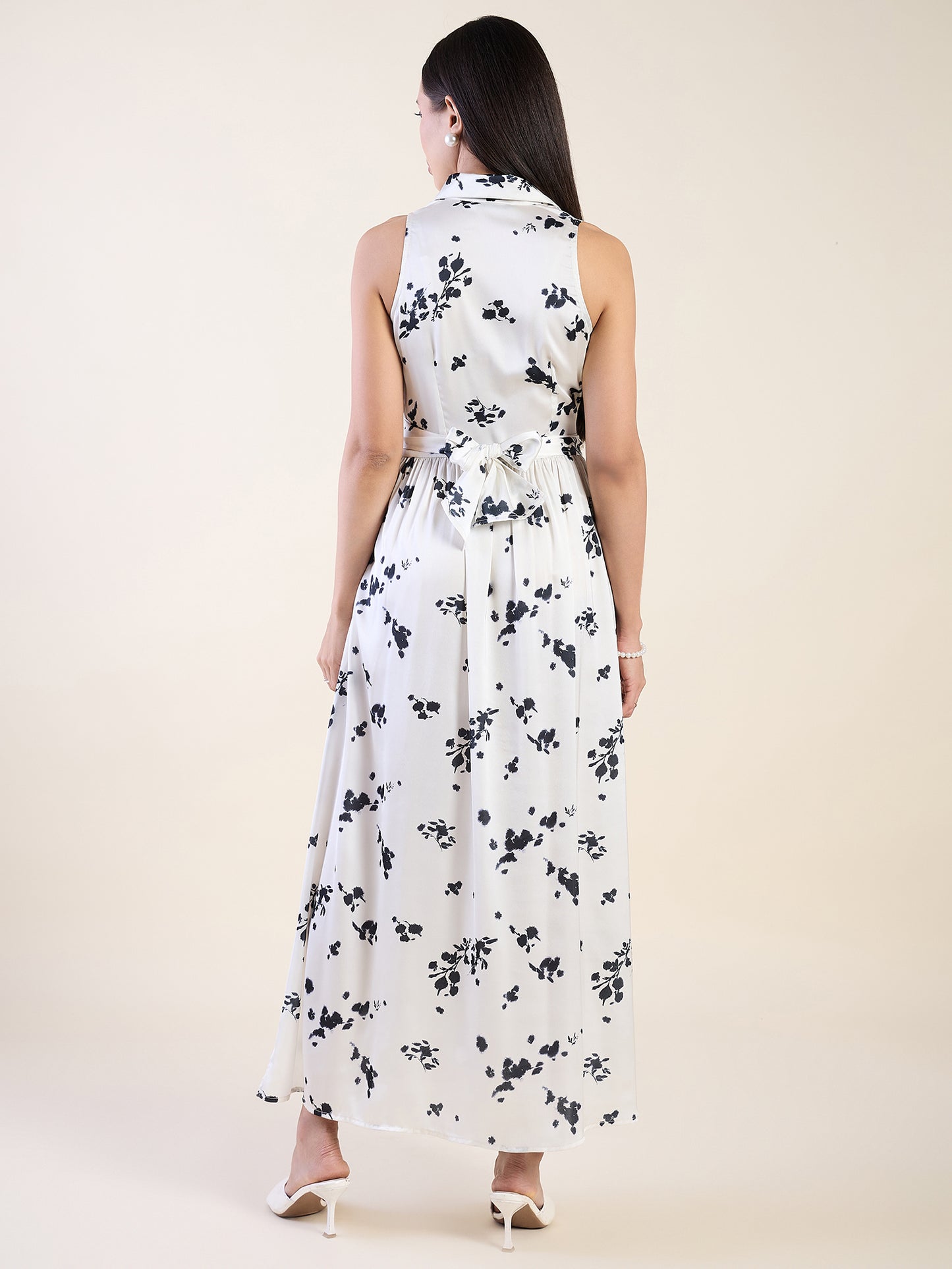 Isabella Printed Collared Maxi Dress