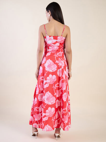 Ishani Printed Gathered Bust Maxi