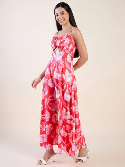 Ishani Printed Gathered Bust Maxi