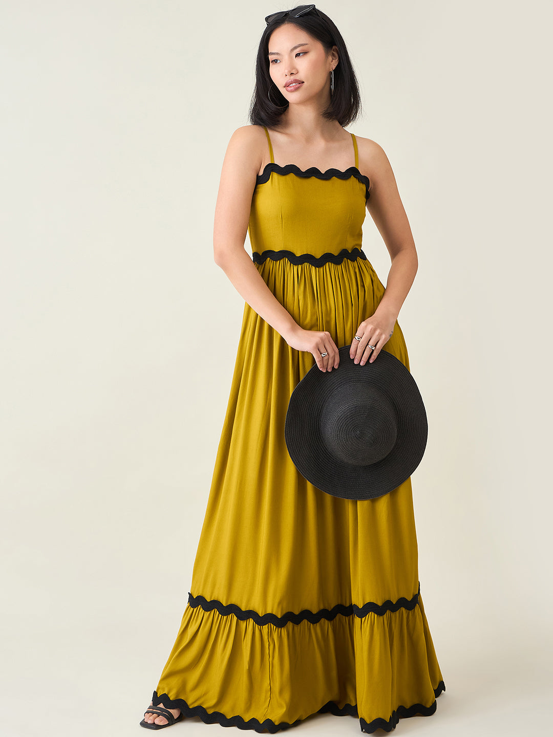 AAYU Noir Grace Sleeveless Maxi Dress