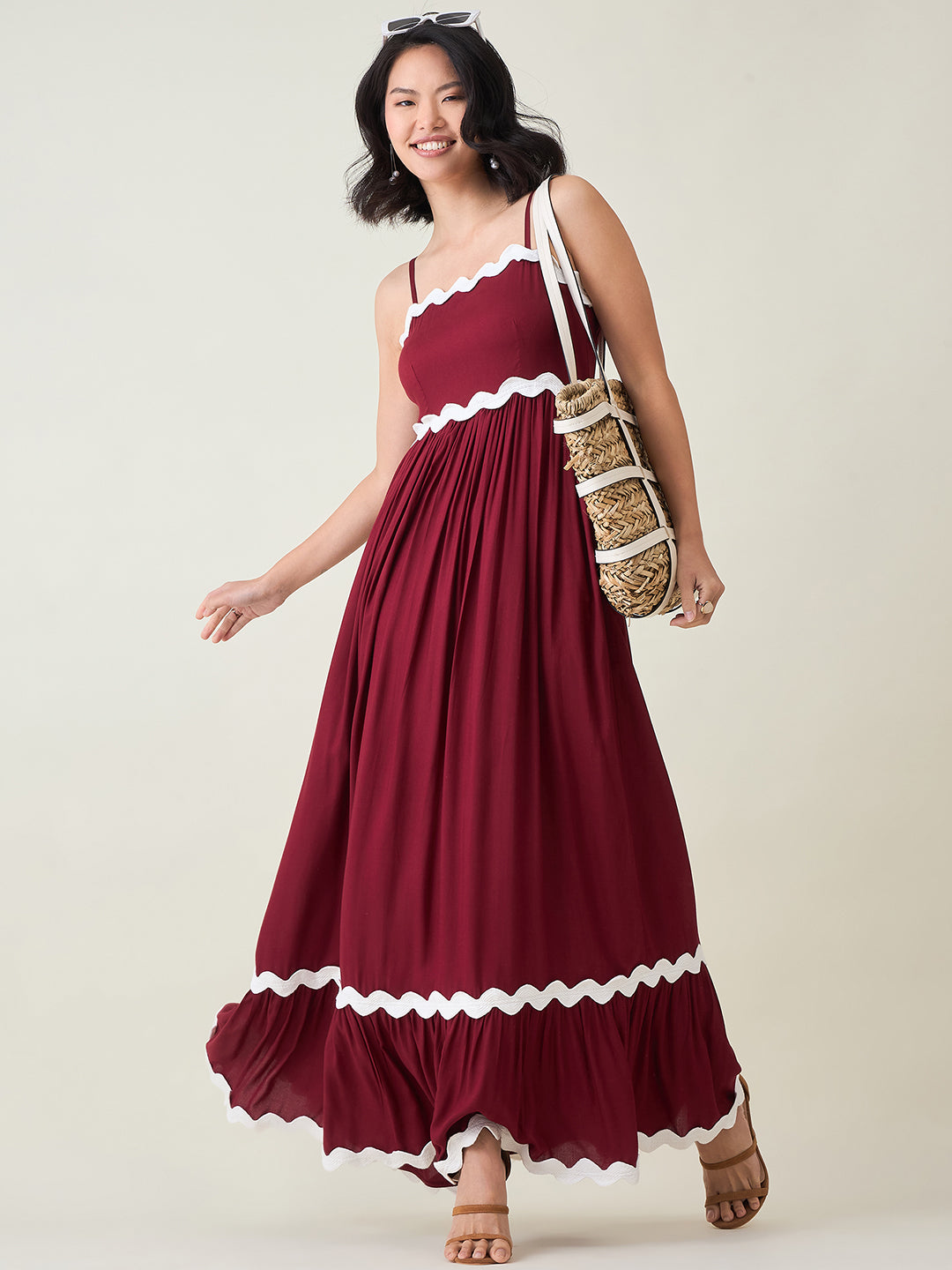 AAYU Noir Grace Sleeveless Maxi Dress