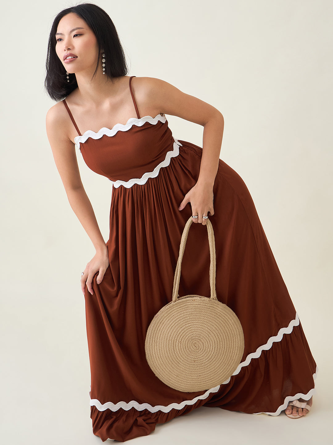 AAYU Noir Grace Sleeveless Maxi Dress