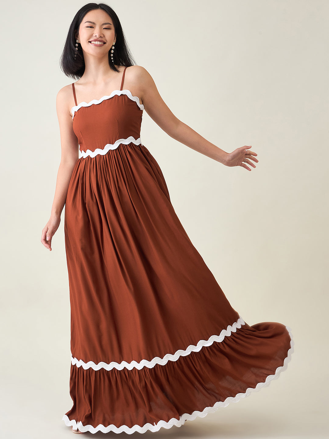 AAYU Noir Grace Sleeveless Maxi Dress