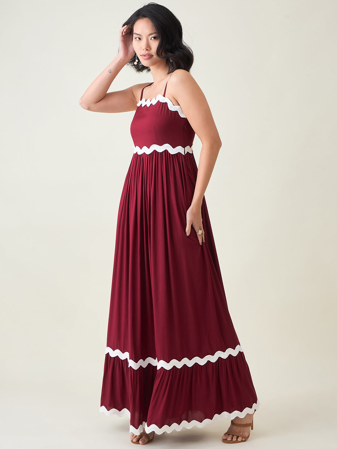 AAYU Noir Grace Sleeveless Maxi Dress