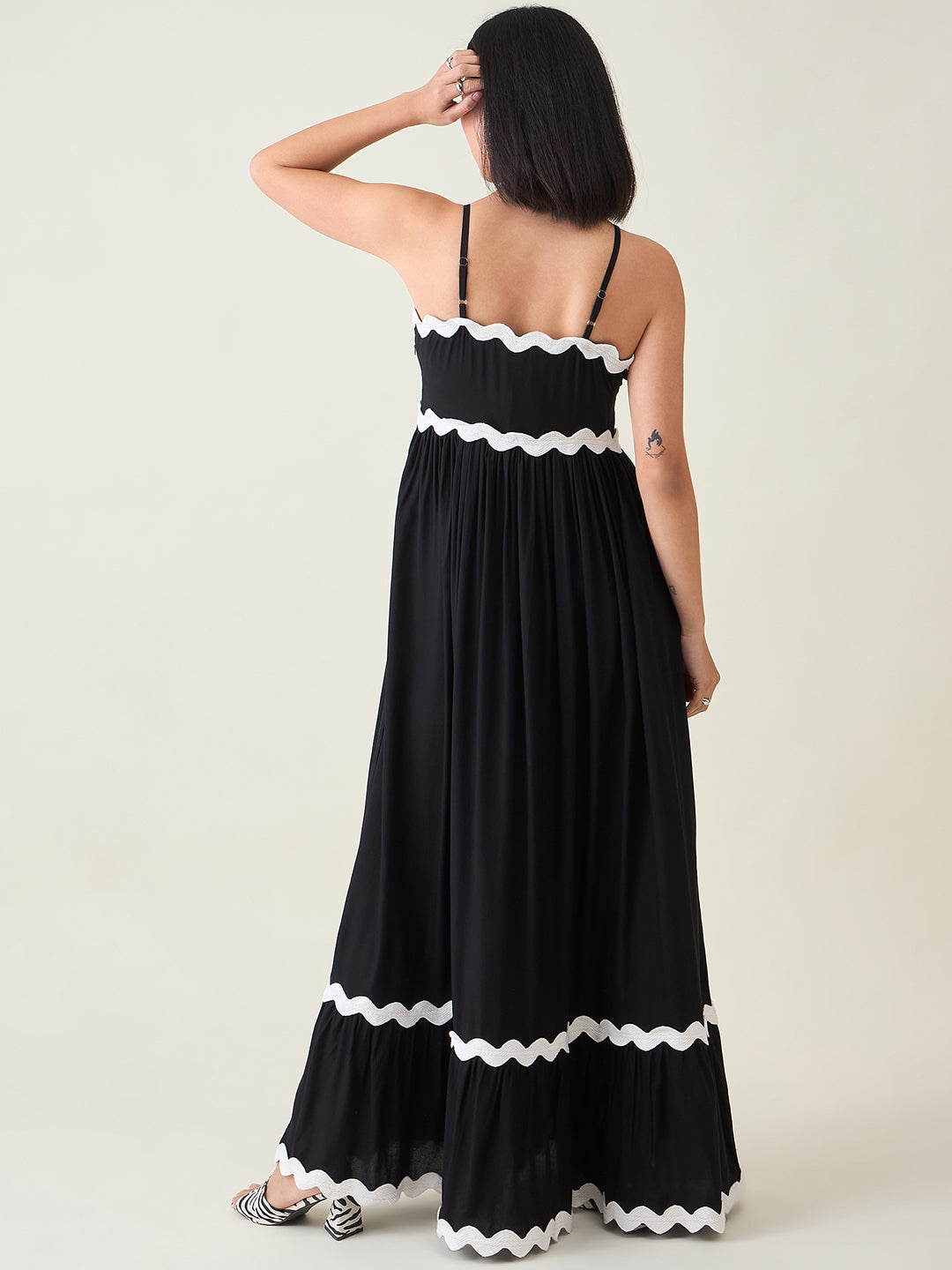 AAYU Noir Grace Sleeveless Maxi Dress
