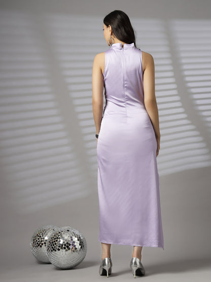 AAYU Women Bodycon Satin Maxi Dress