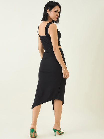 Valentino Knit Crop Top and High Waist Skirt Set