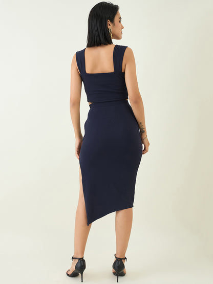 Valentino Knit Crop Top and High Waist Skirt Set