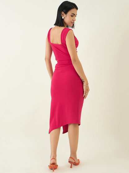 Valentino Knit Crop Top and High Waist Skirt Set