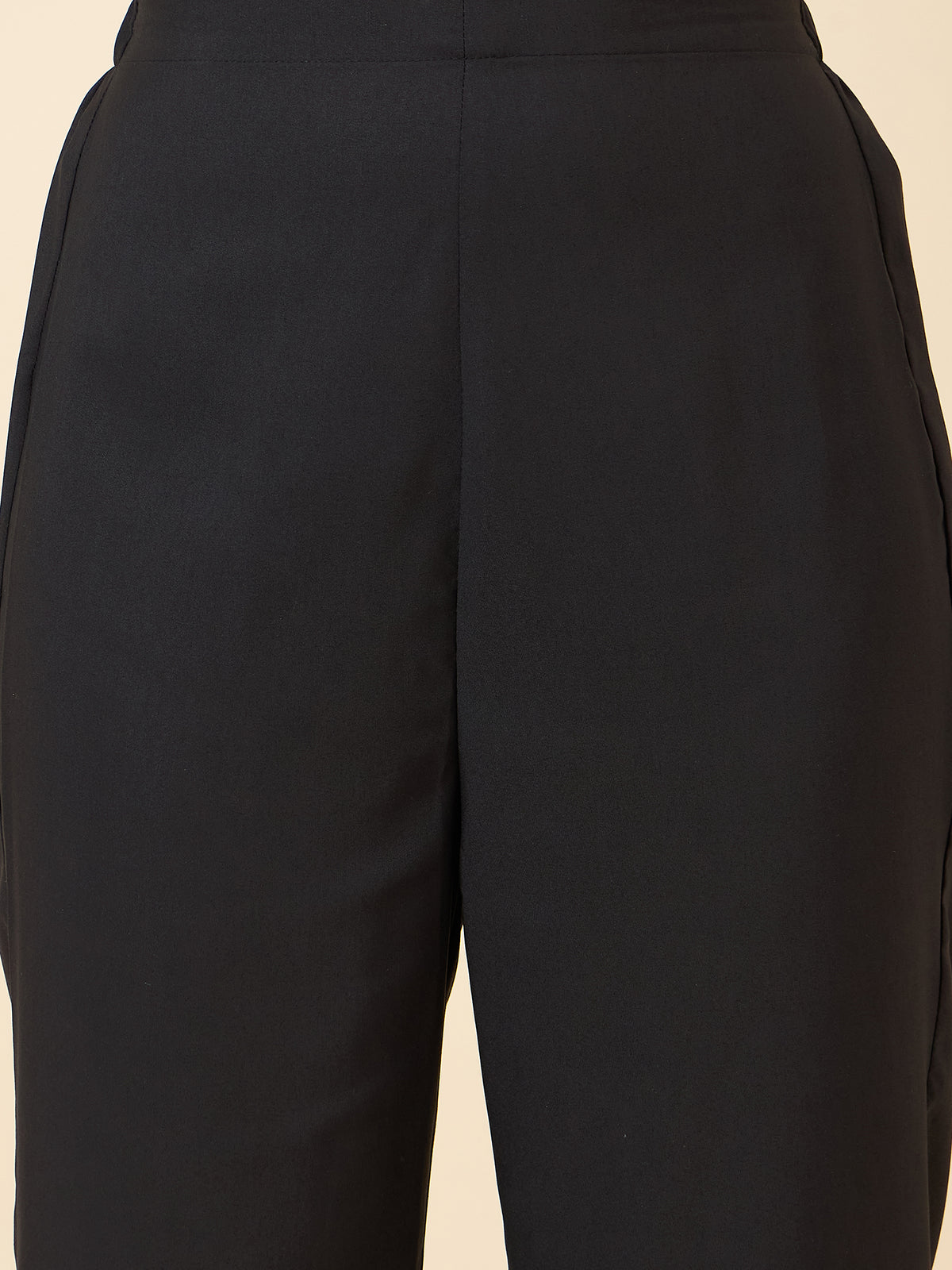 Black Embroidered Collared Co-ord Set