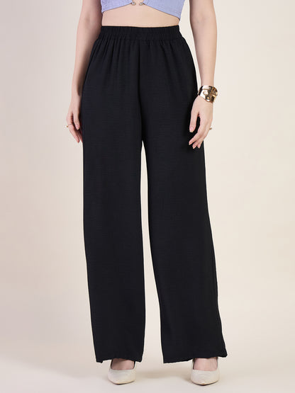 High Waist Pleated Wide Leg Trousers