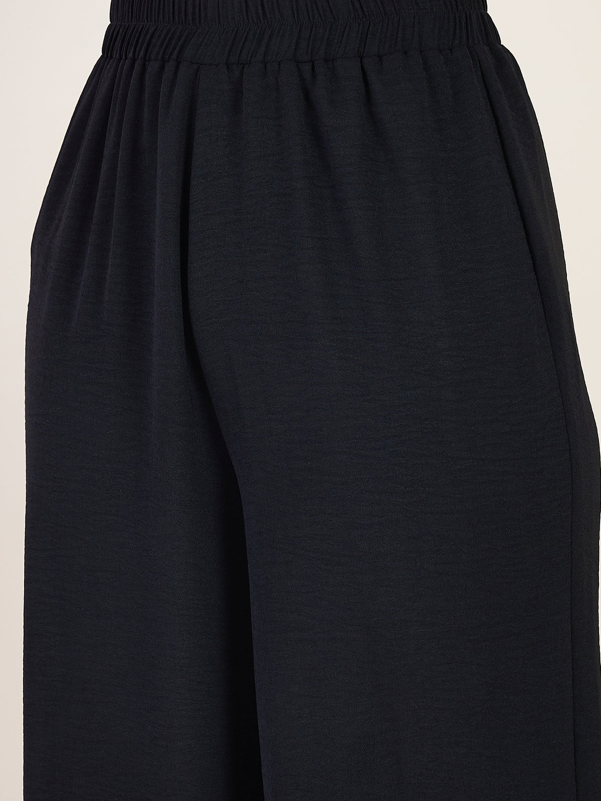 High Waist Pleated Wide Leg Trousers