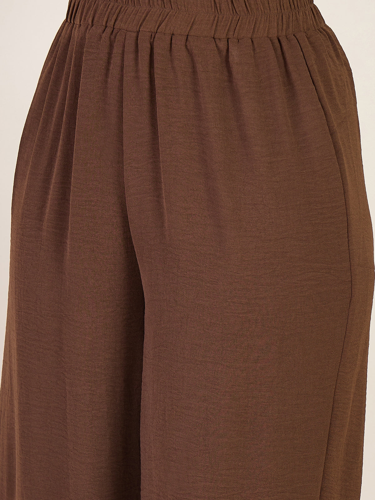 High Waist Pleated Wide Leg Trousers