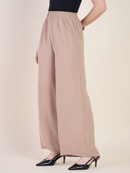 High Waist Pleated Wide Leg Trousers