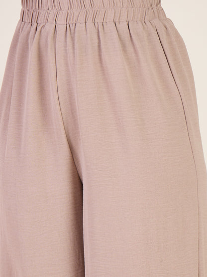 High Waist Pleated Wide Leg Trousers