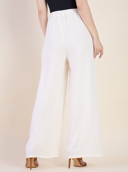 High Waist Pleated Wide Leg Trousers