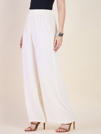 High Waist Pleated Wide Leg Trousers