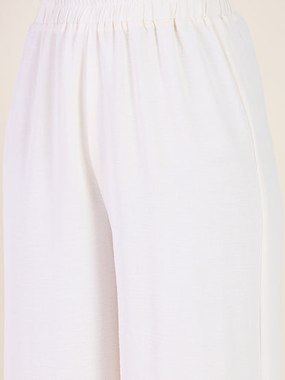 High Waist Pleated Wide Leg Trousers