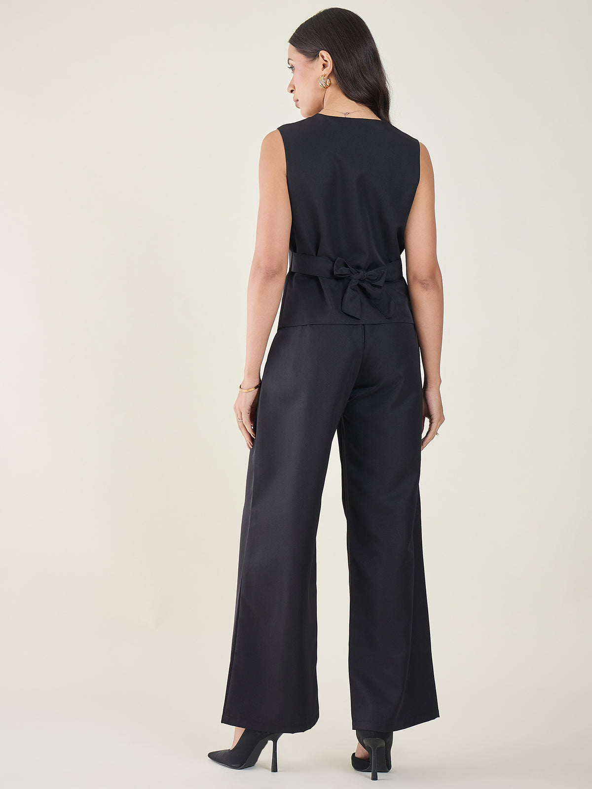 Cotton Bow Corset Pant Set