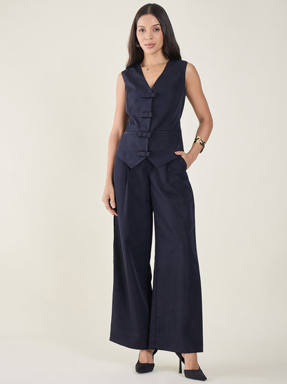 Cotton Bow Corset Pant Set