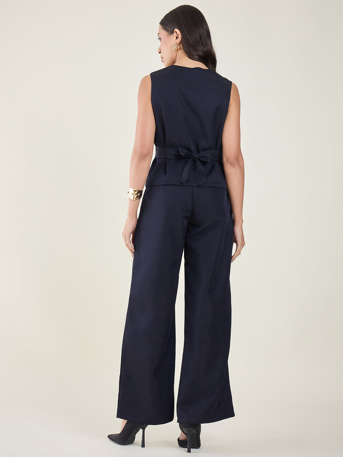 Cotton Bow Corset Pant Set