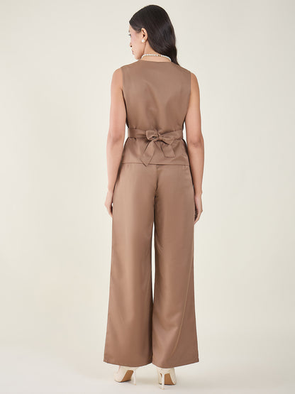 Cotton Bow Corset Pant Set