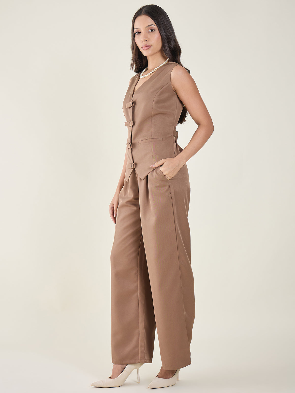 Cotton Bow Corset Pant Set
