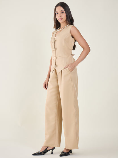 Cotton Bow Corset Pant Set