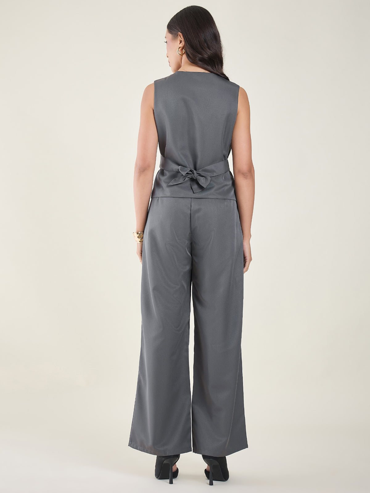 Cotton Bow Corset Pant Set