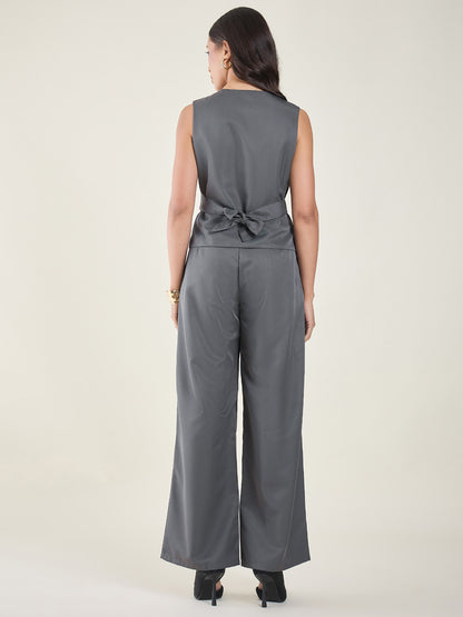 Cotton Bow Corset Pant Set