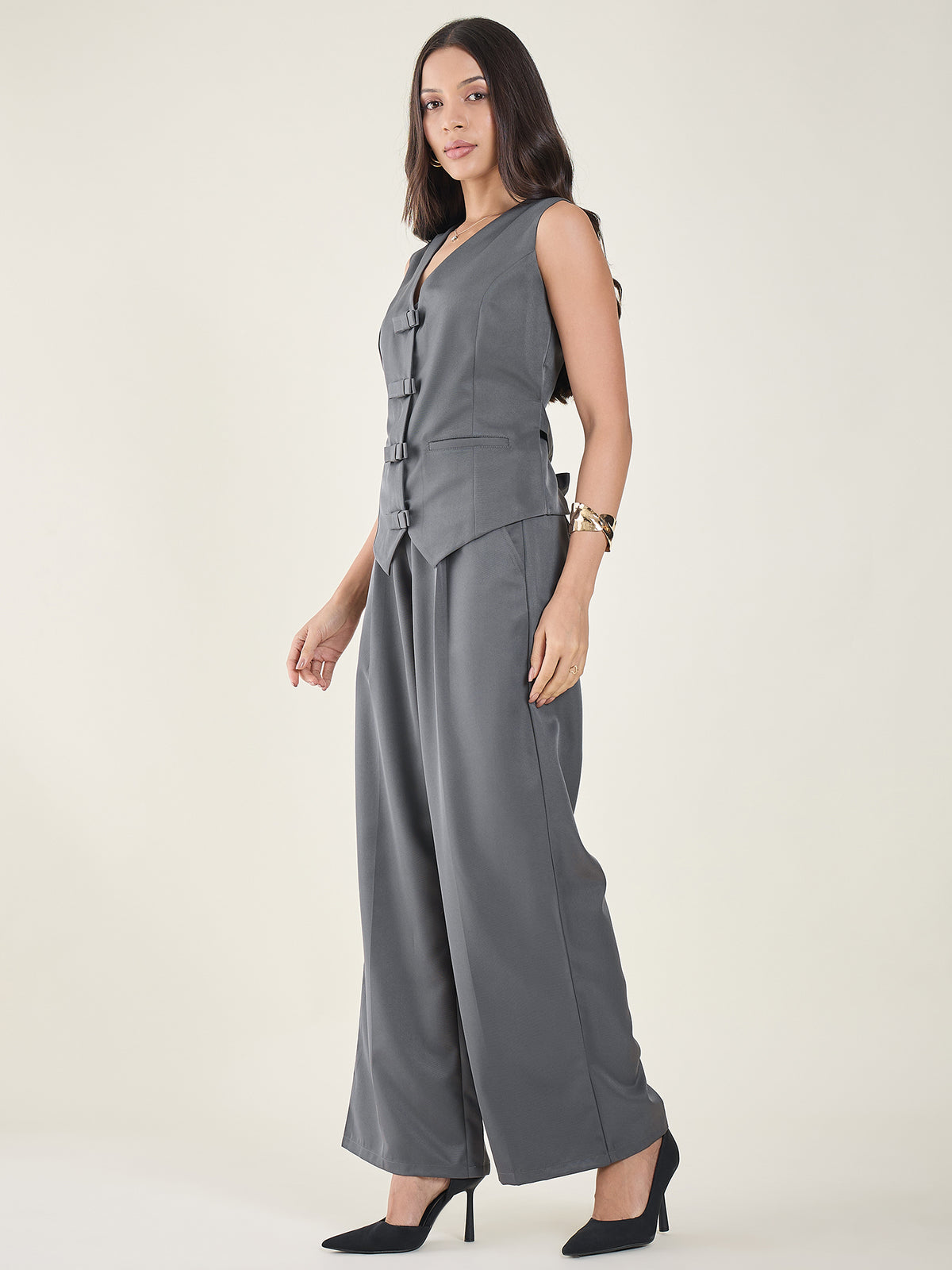 Cotton Bow Corset Pant Set