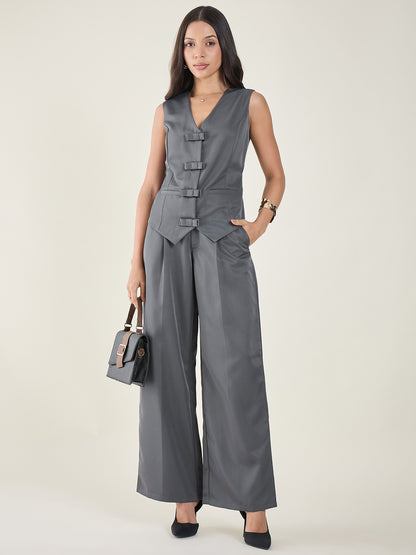 Cotton Bow Corset Pant Set