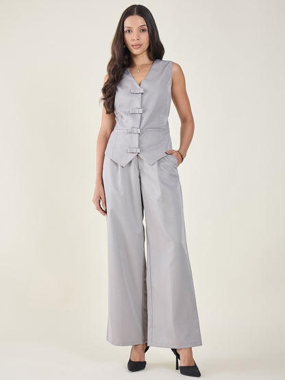 Cotton Bow Corset Pant Set