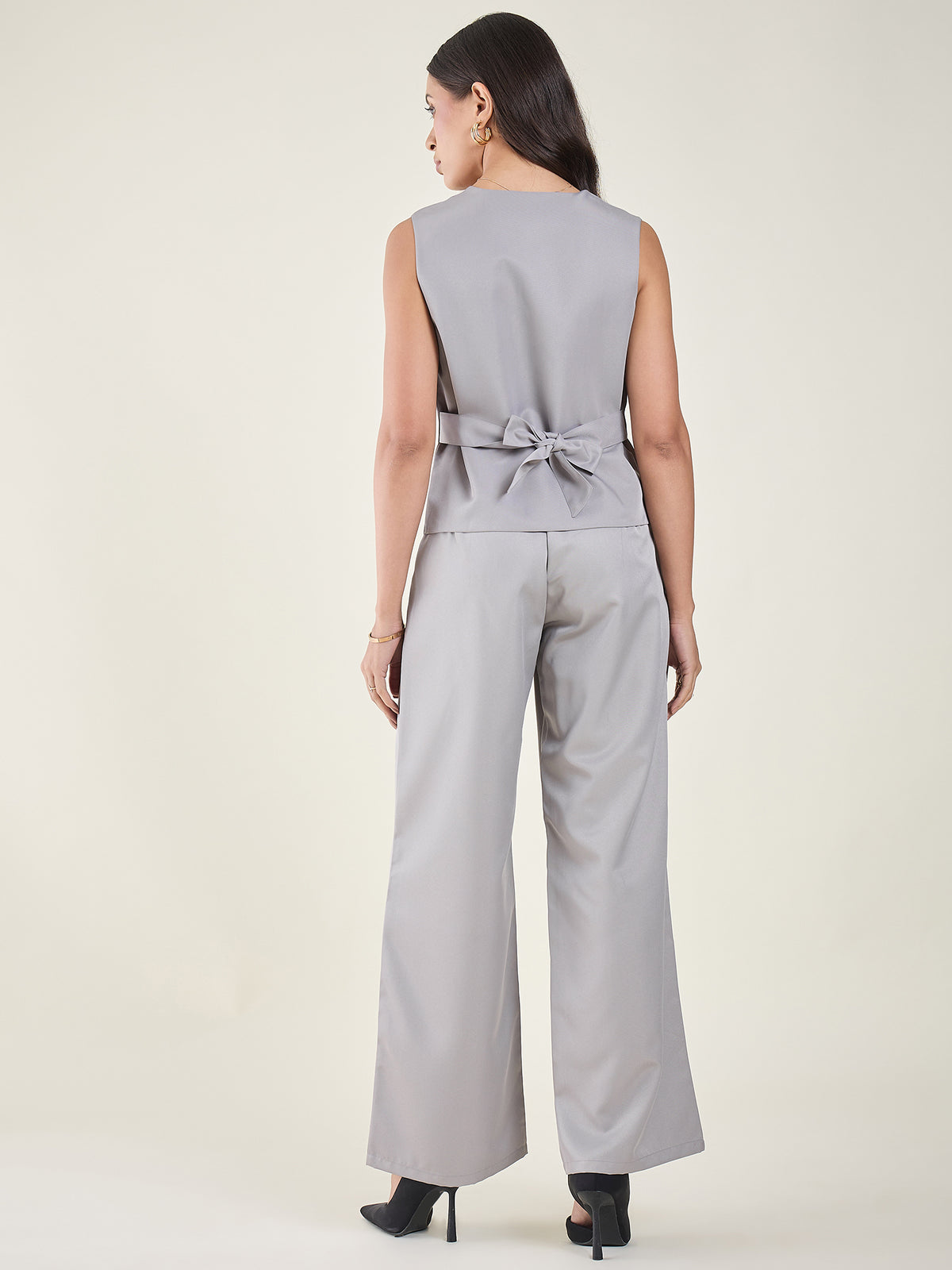 Cotton Bow Corset Pant Set