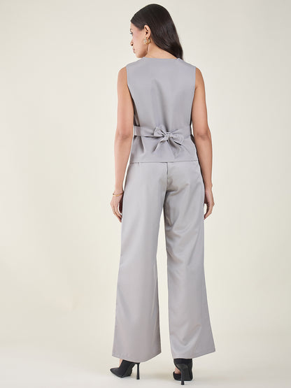 Cotton Bow Corset Pant Set
