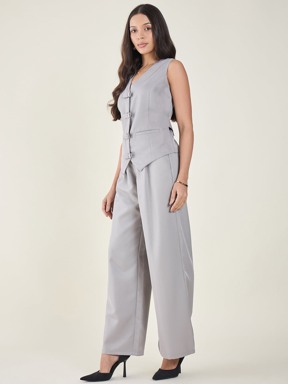 Cotton Bow Corset Pant Set