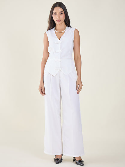 Cotton Bow Corset Pant Set