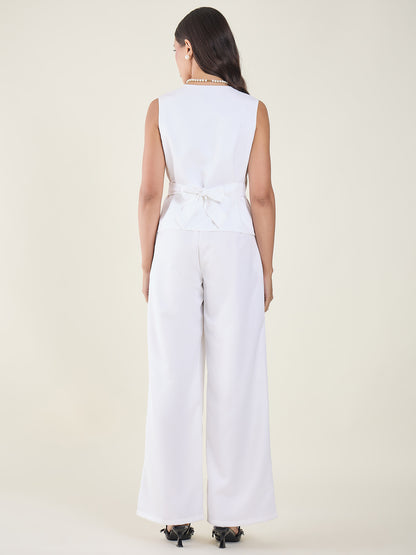 Cotton Bow Corset Pant Set