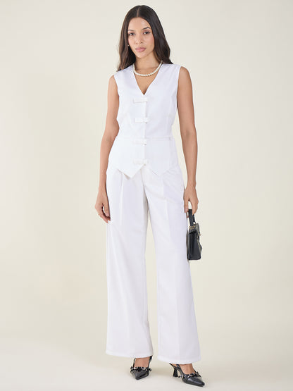 Cotton Bow Corset Pant Set