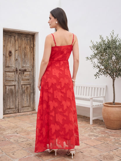 Floral Burnout Georgette Maxi Dress