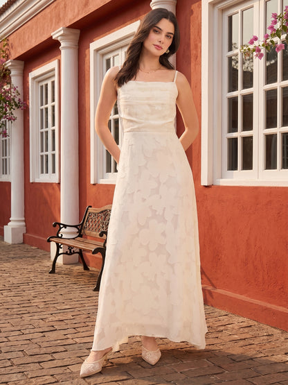 Floral Burnout Georgette Maxi Dress