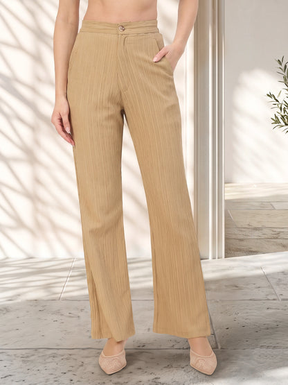 Vertical Reed Straight Trousers