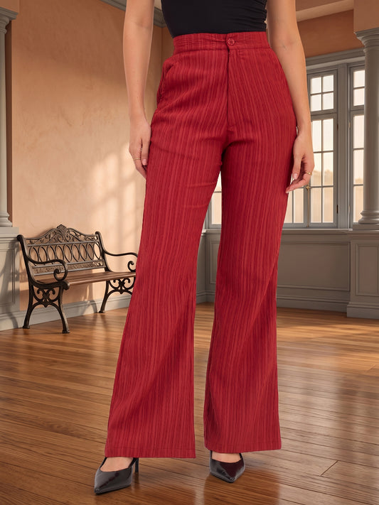 Vertical Reed Straight Trousers