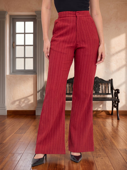 Vertical Reed Straight Trousers